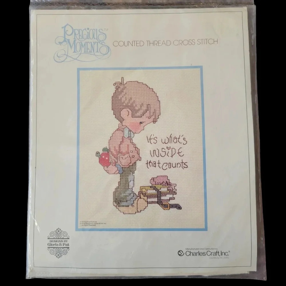 NWT Vintage Precious Moments Counted Cross-stitch Kit Little Boy